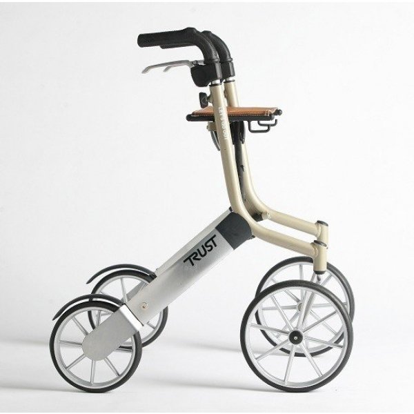 Rollator Let&apos;s Go Out-Zilver / Beige