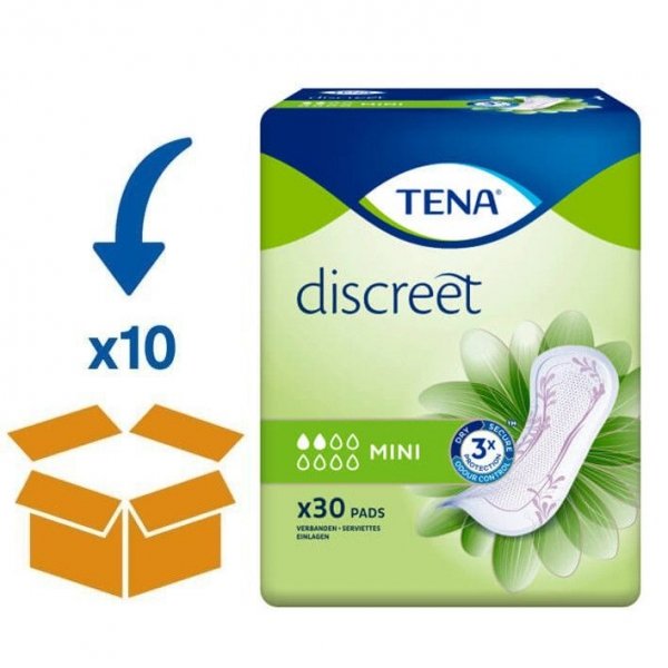 TENA Lady Discreet Mini | 10 pakken van 30 stuks
