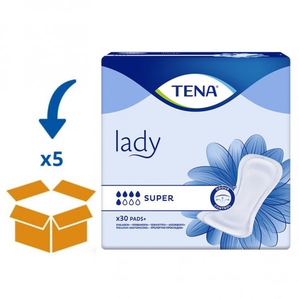TENA Lady Super | 5 pakken van 30 stuks