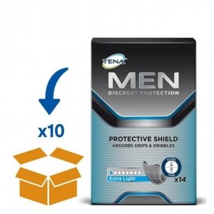 TENA Men Protective Shield | 10 pakken van 14 stuks