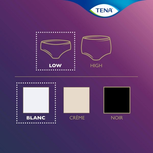TENA Silhouette Normal - Low Waist - Blanc - Large | 6 pakken van 10 stuks